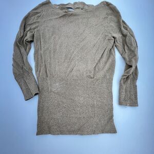 Cache Gold Metallic Back Zip Blouse Size Small NWT